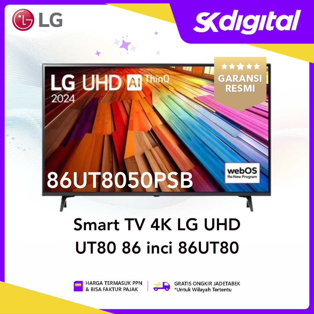 Tv LG 86UT8050 86 inch smart uhd tv 4K hdr 10 pro smart tv new 2024 8050