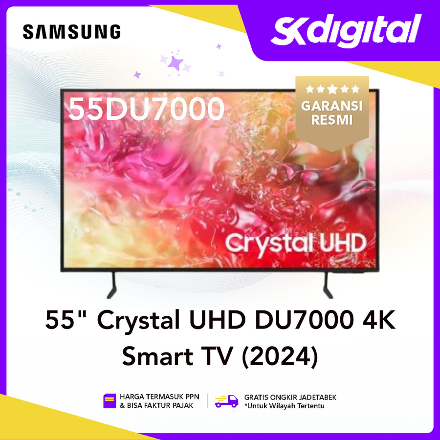 TV Samsung 55DU7000 Crystal Uhd 4K Tizen OS Smart TV 55 Inch UA55DU7000KXXD