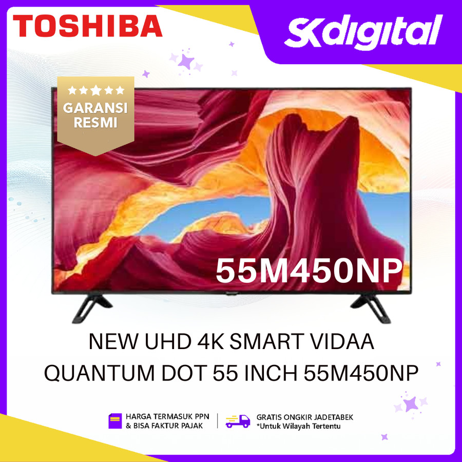 TV Toshiba 55M450NP 55 Inch New uhd 4k Smart Vida Quantum Dot 55M450NP