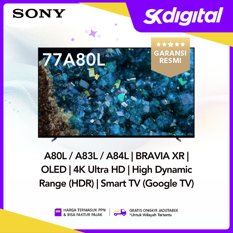 Tv SONY 77A80L Bravia XR 77A80L Oled Smart Google Tv 4K 77 Inch