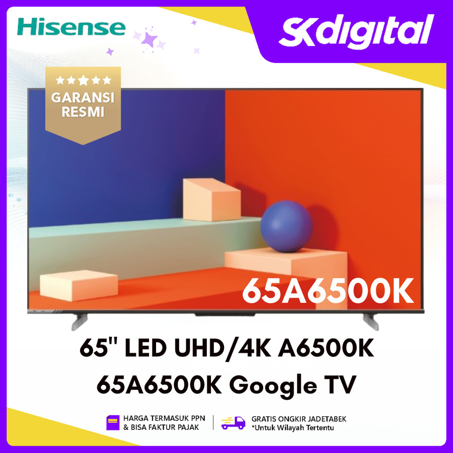 TV Hisense 65A6500K LED UHD 4K A6500K Google TV 65 Inch