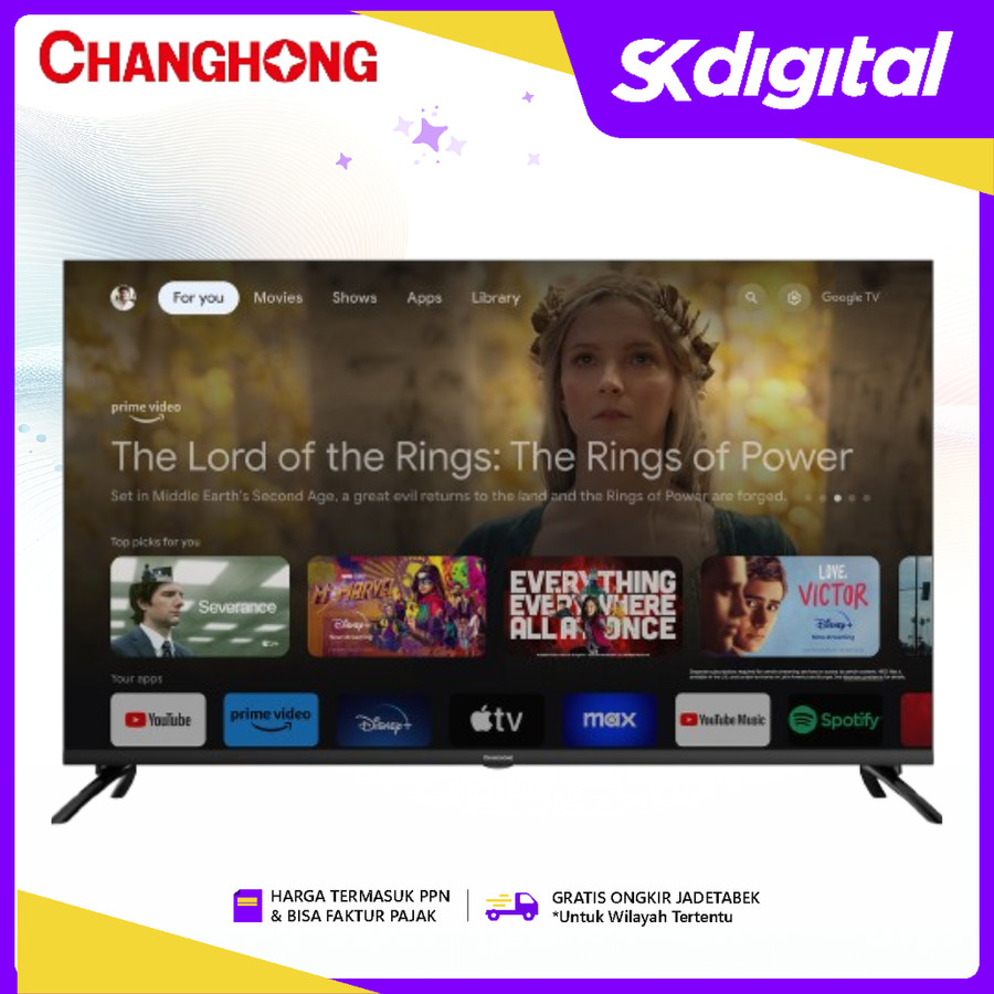 TV Changhong U43QCN1 QLED 4K Google Smart Digital TV 43 Inch - Image 2