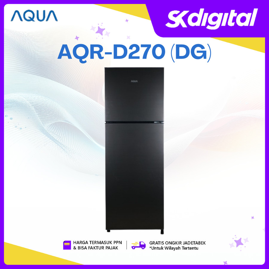 Kulkas Aqua AQR-D270 Kulkas 2 pintu 2 Door Refrigerator AQR-D270