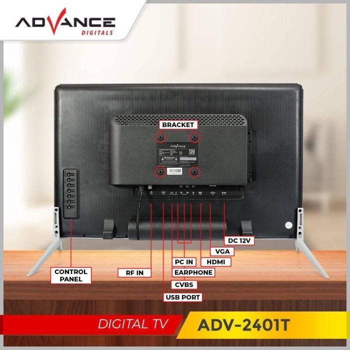 TV Advance 2401T TV LED Digital 24 inch ADV-2401T Televisi - Image 3