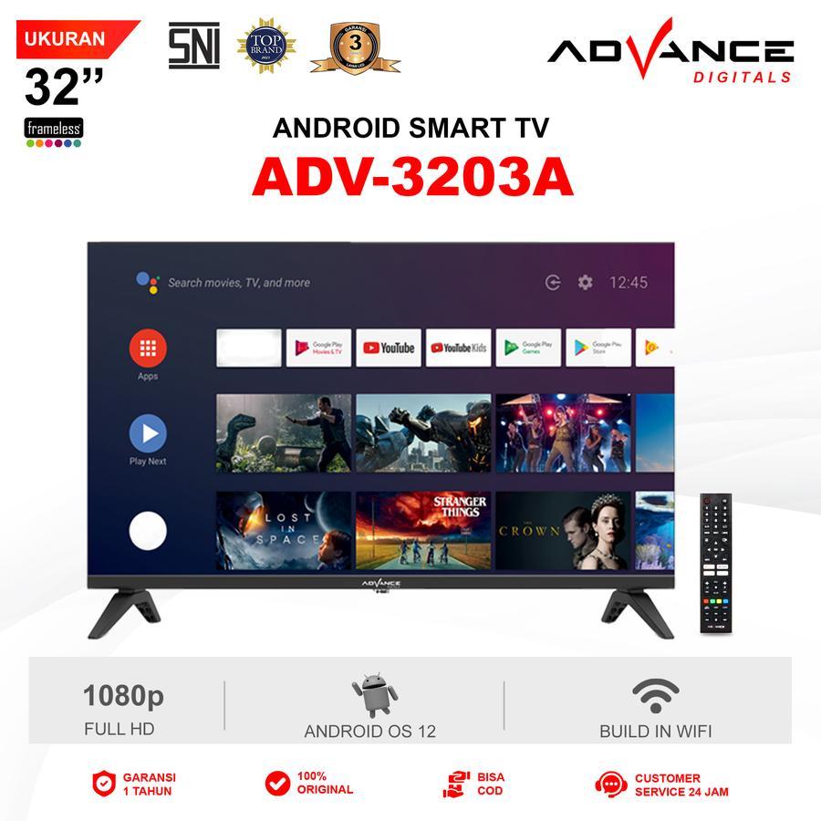 TV Advance ADV-3203A Smart TV HD 32 Inch WiFi LAN TV Digital DVB-T2/C ADV3203A