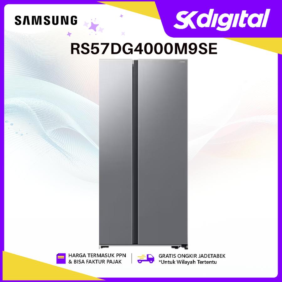 Kulkas Samsung RS57DG4000M9SE Side by Side Gentle Silver Matt 583 Liter
