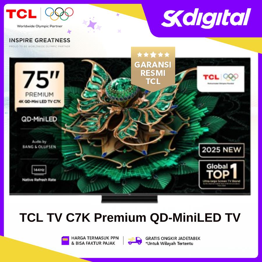 TV TCL 75C7K / C7K Premium QD-MiniLED 4K UHD Smart Google TV 75 Inch