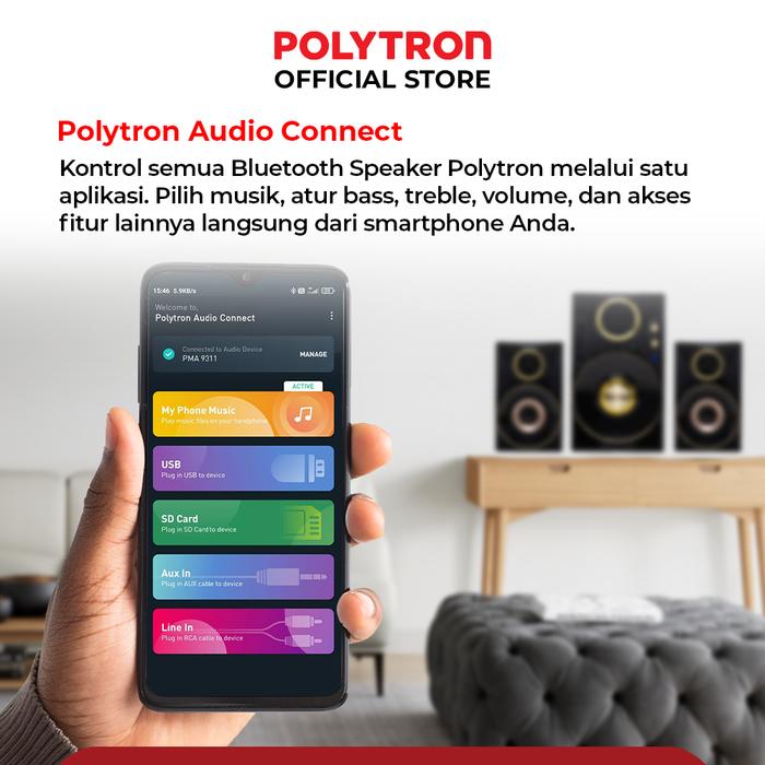 Speaker Polytron PMA 9310 Bluetooth Speaker Multimedia PMA 9310 /BG - Image 5