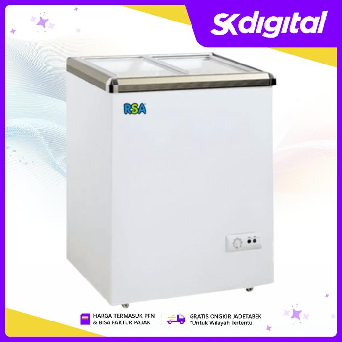 Chest Freezer RSA XS-110 Sliding Flat Glass Freezer 100 Liter - XS-110 - Image 3